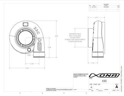 XRC5964SR Reverse Rotation Ball Bearing Turbocharger